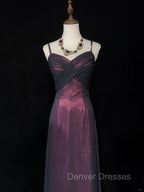 Black and Red Sweetheart Long Formal Dress, Straps Long Prom Dress