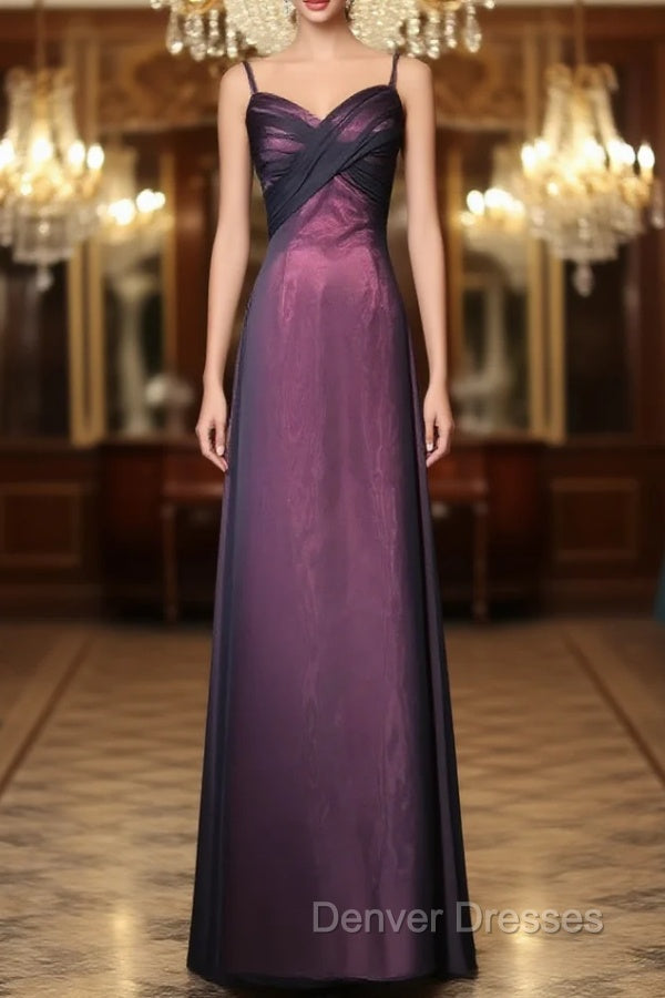 Black and Red Sweetheart Long Formal Dress, Straps Long Prom Dress Main image