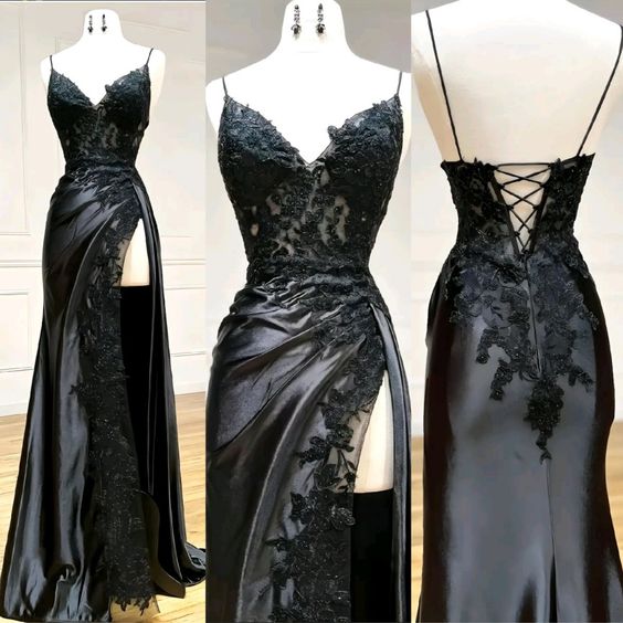 Black Dress Prom Dress, Long Evening Dress,Party Dress, Formal Dress Main image