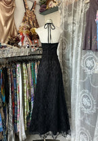 Black Elegant Vintage Prom Party Gown Evening Dress