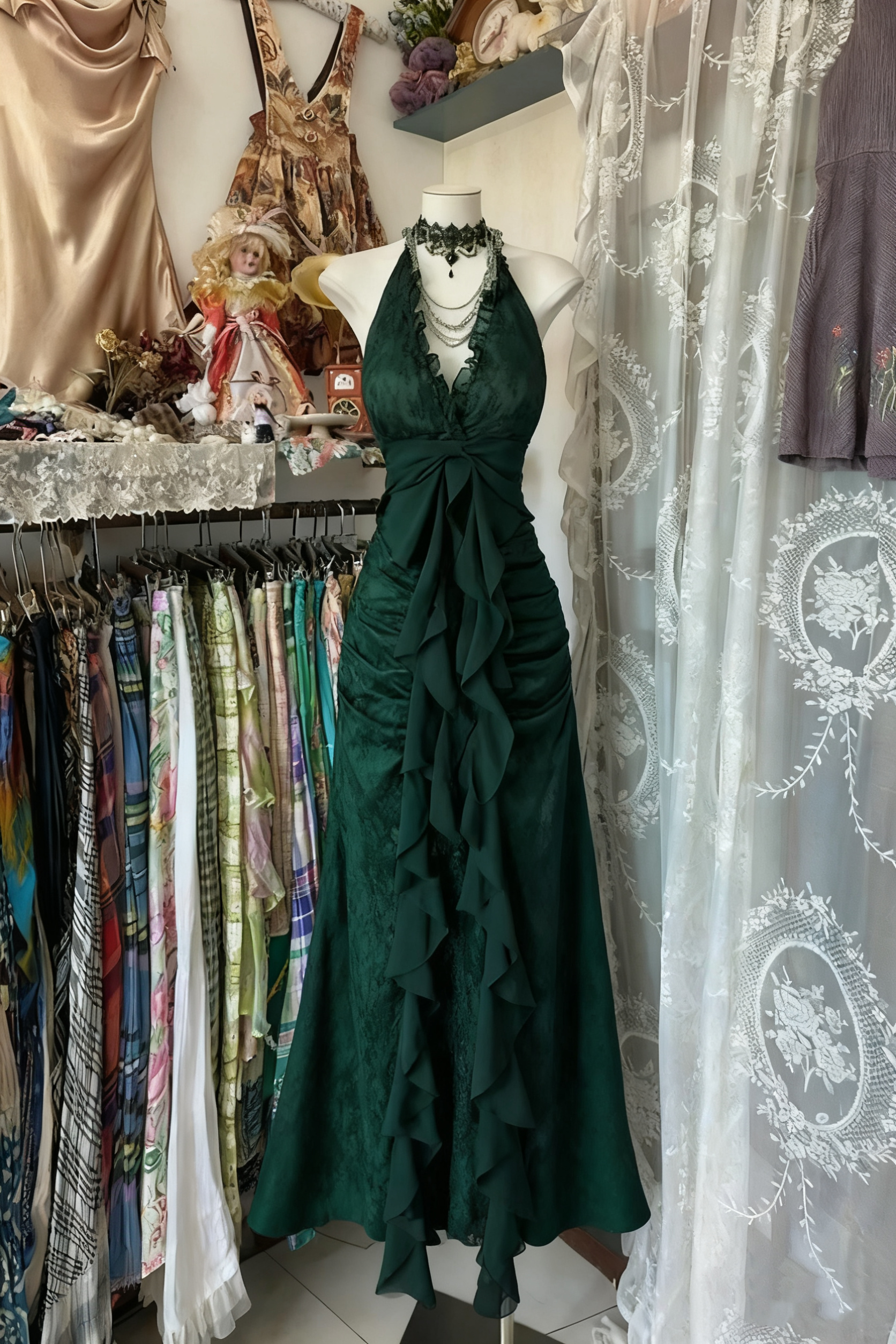 Black Elegant Vintage Prom Party Gown Evening Dress – Denver Dresses