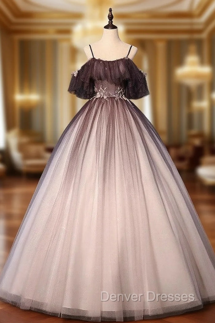 Black Fantasy Gradient Starry Sky Quinceanera Dress