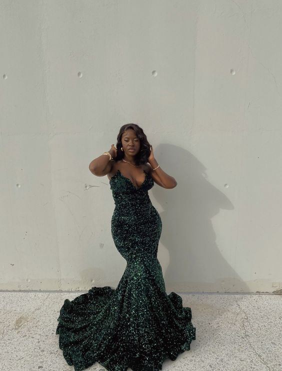 Black Girl Prom Dress Long Mermaid Prom Dress Main image