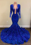Black Girl Prom Dress Mermaid Long Prom Dress