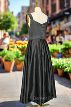 Black Homecoming Dress Pretty Vintage Black Short Mini Dress Senior