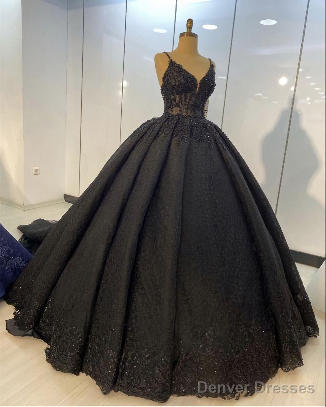 Black Lace Ball Gown Dresses, For Wedding Prom Evening Gown Main image