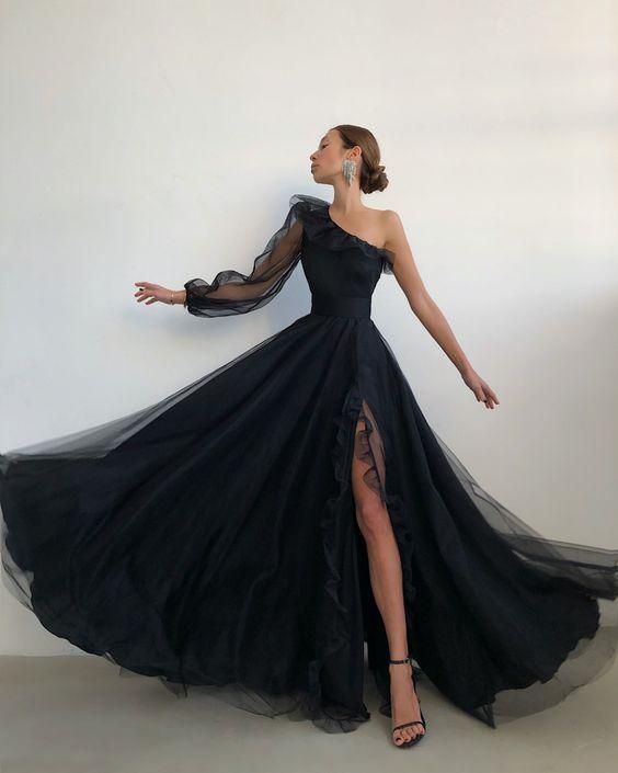 Black Long Evening Dress Prom Dress Main image