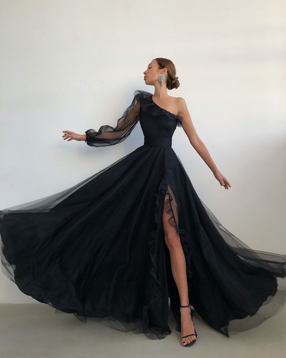 Black Long Evening Dress Prom Dress Main image