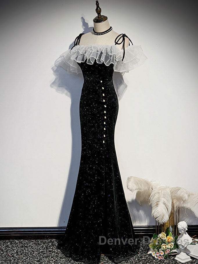 Black mermaid long prom Dress, black evening Dress Secondary image