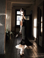 Black Mermaid Long Prom Dress Sweet Formal Party Dress