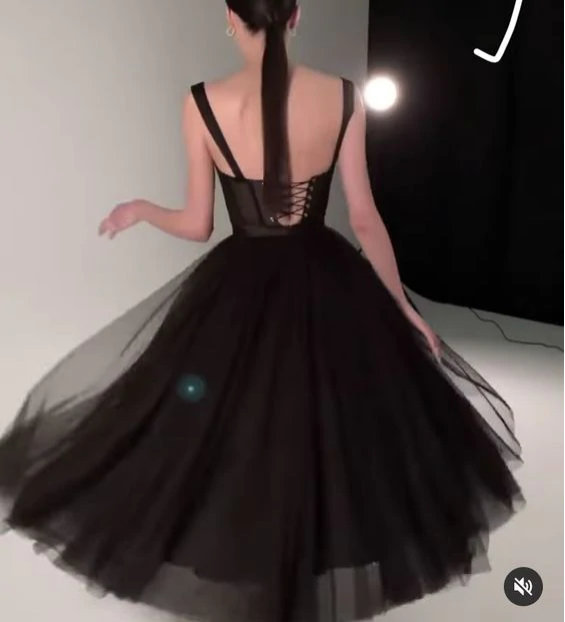 Black Prom Dress, Evening Dress