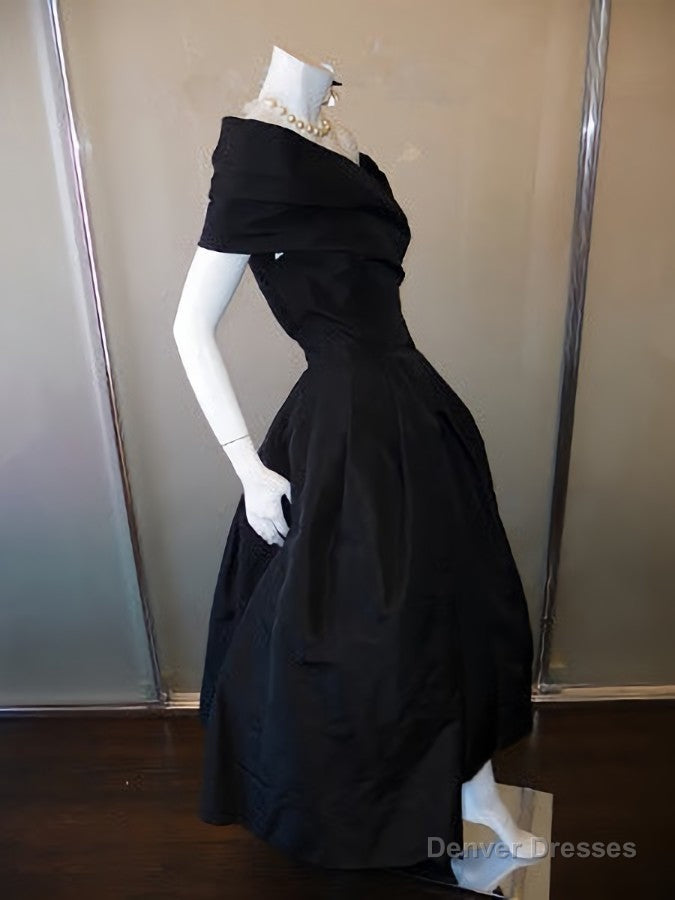 Black Prom Dress,Off The Shoulder Prom Dress,Bodice Prom Dress,Fashion Prom Dress