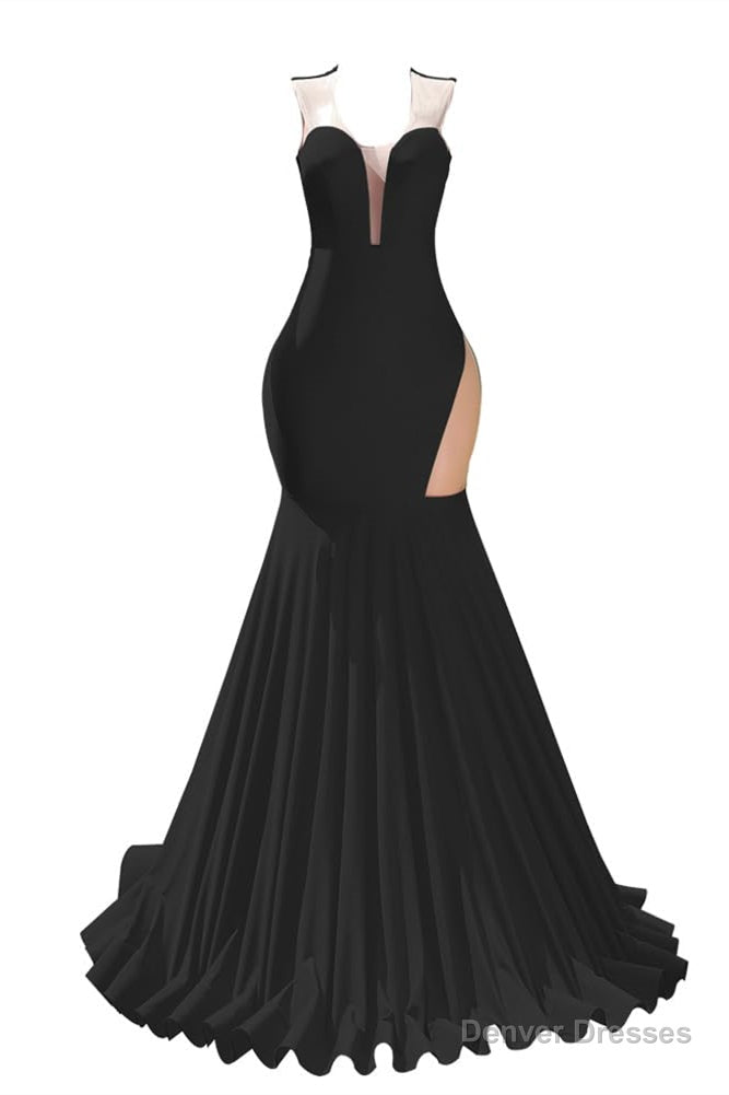 Black Prom Dresses Sexy Mermaid Women Evening Dress Sleeveless Open Back Secondary image
