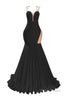 Black Prom Dresses Sexy Mermaid Women Evening Dress Sleeveless Open Back