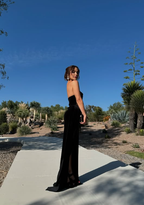 Black Prom Dress Sexy Slit Prom Dress Birthday Outfits