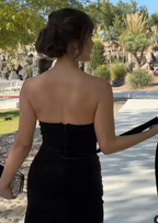 Black Prom Dress Sexy Slit Prom Dress Birthday Outfits