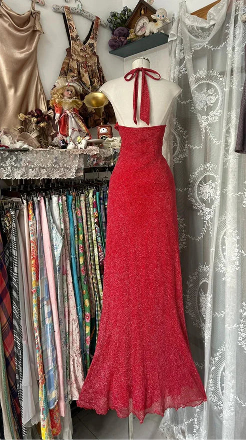 Black/Red Sweet Vintage Fashion Backless Long A-Line Chiffon Tulle Ball Gown Evening Dress Birthday Dress