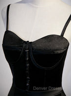 Black Satin Long Party Dress Black Simple Junior Prom Dress prom Dress shops