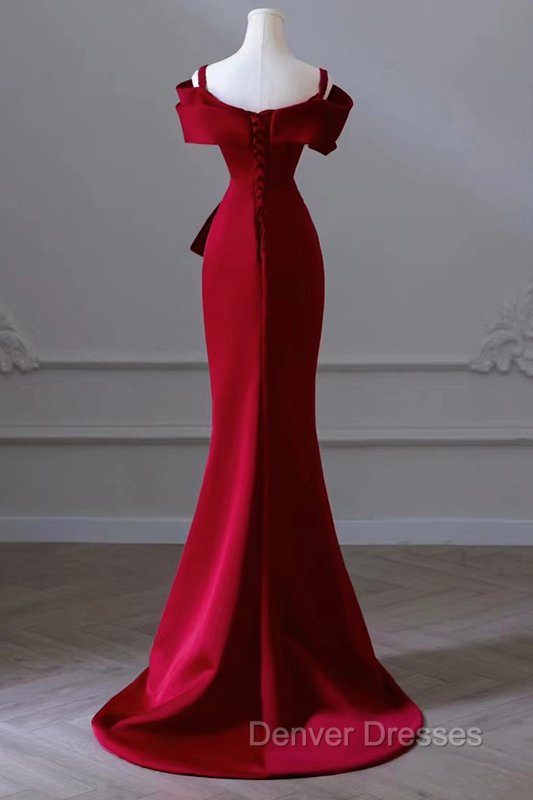 Black Satin Sweetheart Straps Long Formal Dress, Black Long Prom Dress