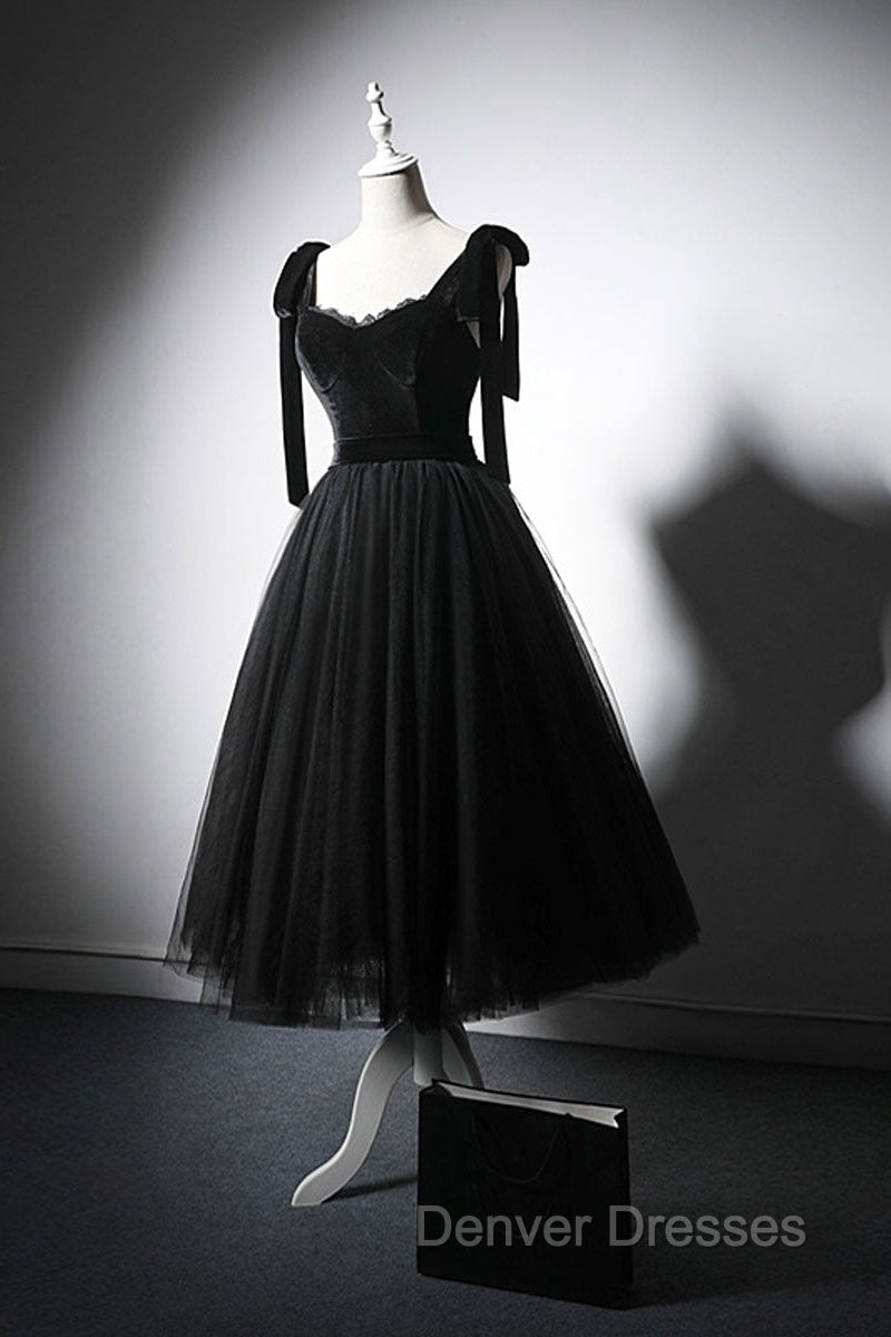 Black Tulle Short Prom Dress, Black Tulle Formal Dress Secondary image