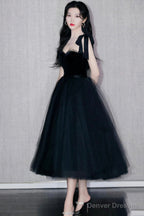 Black Tulle Short Prom Dresses, A-Line Homecoming Party Dresses