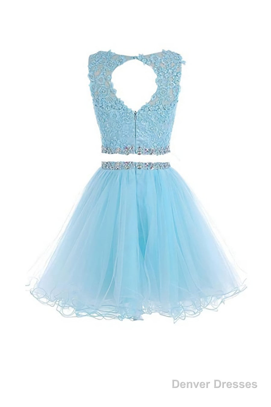 Black Two Piece Tulle Homecoming Dress, Lovely Party Dress