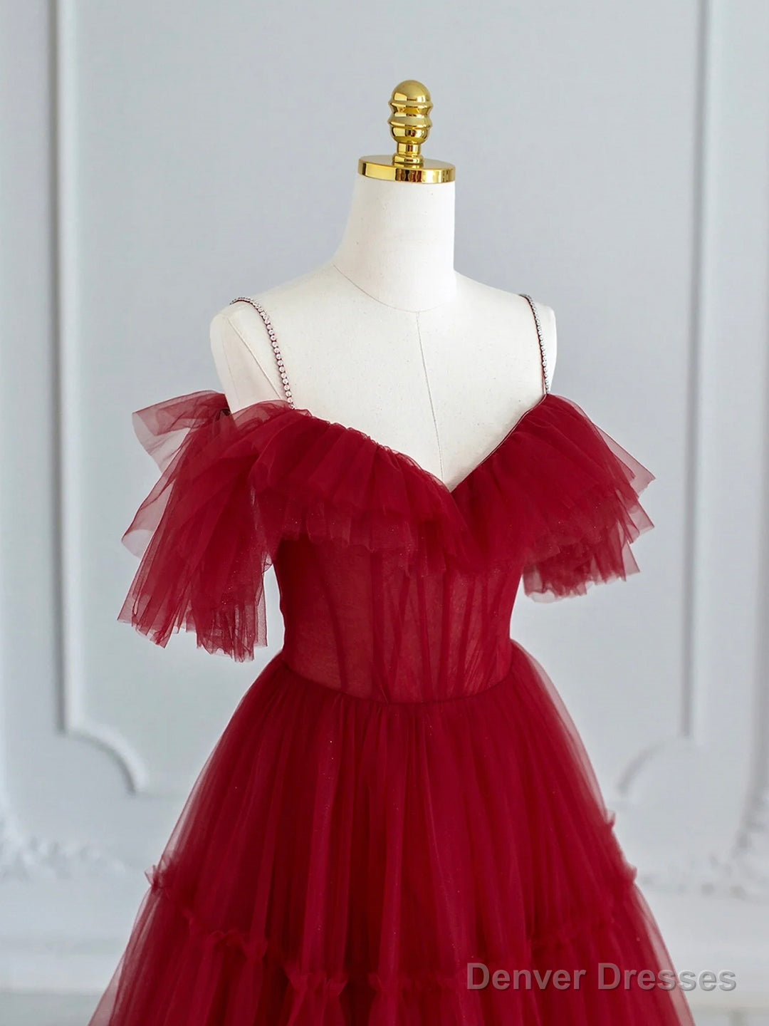 Black V-Neck Spaghetti Strap Tea Length Prom Dress, Cute A-Line Evening Party Dress Secondary image