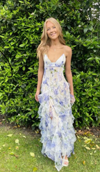 Blue Charming A-Line Spaghetti Strap Prom Dress Party Dress
