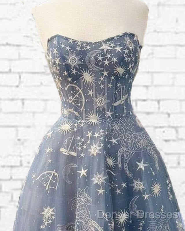 Blue Embroidery Tulle Dress Secondary image