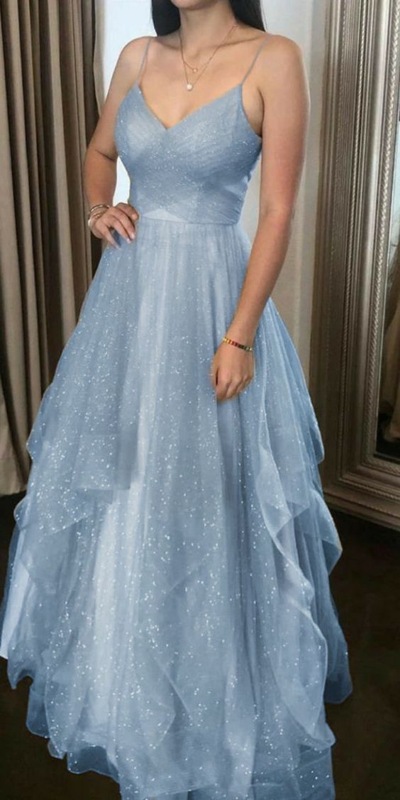 Blue Prom Dress Evening Dress Long Prom Gown Main image