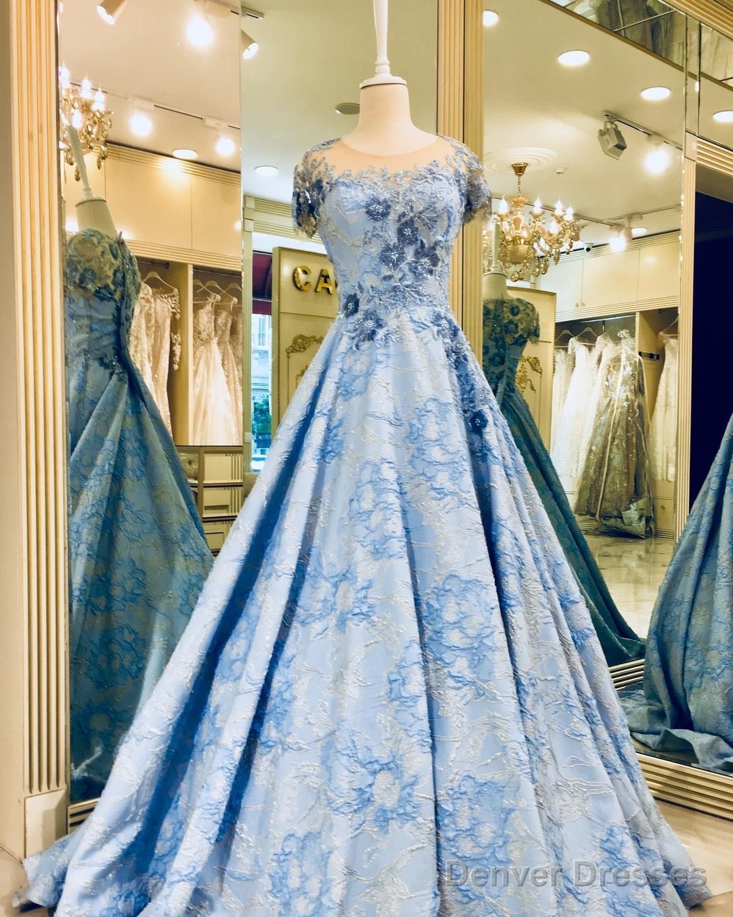 Blue Prom Dresses,Sexy Evening Dresses, Formal Dresses