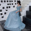 Blue Tulle Long Prom Dress, Evening Dress