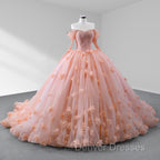 Blush Ball Gown Long Sleeves Sweetheart Quinceanera Dress