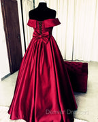 Bow Back Prom Dress Ball Gowns Off The Shoulder