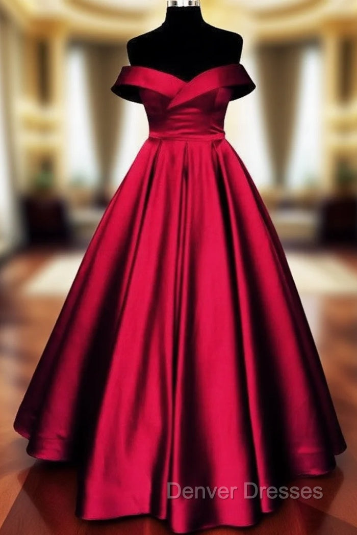Bow Back Prom Dress Ball Gowns Off The Shoulder