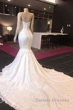 Luxury Sweetheart Appliques Mermaid Wedding Dress