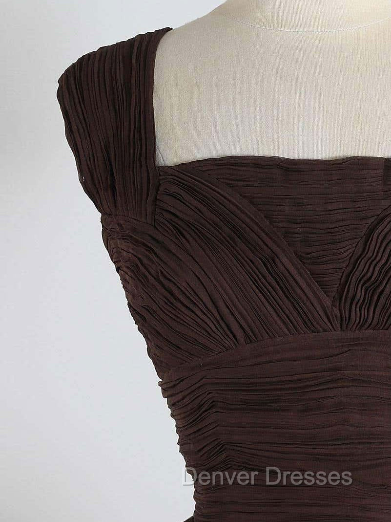 Brown A-Line Short Prom Dress, Brown Short Formal Dress