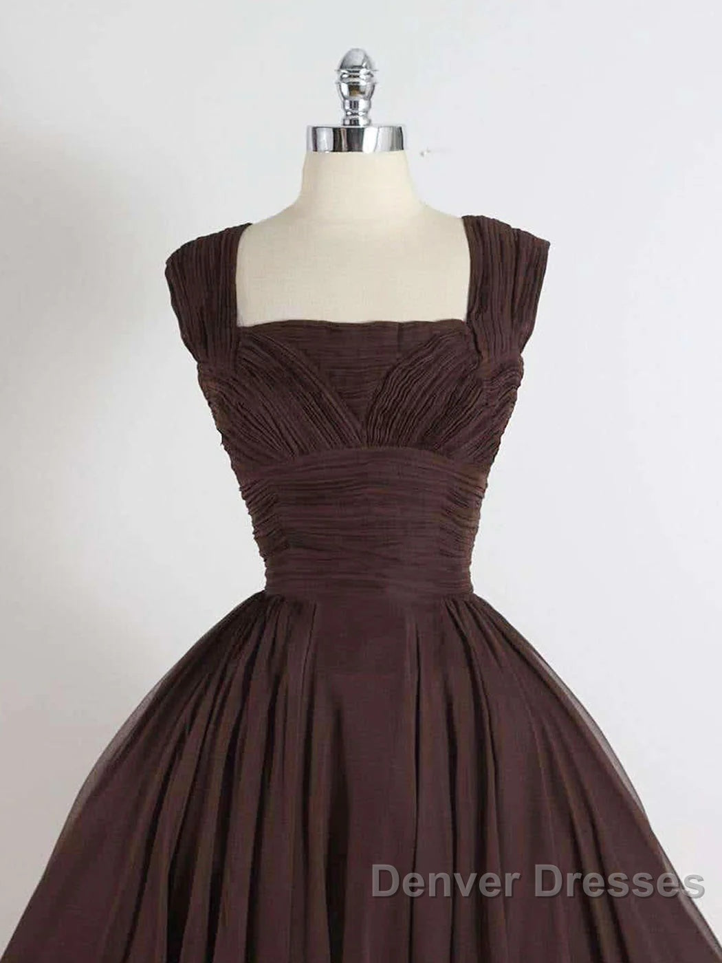 Brown A Line Short Prom Dress Homecoming Dress Secondary image