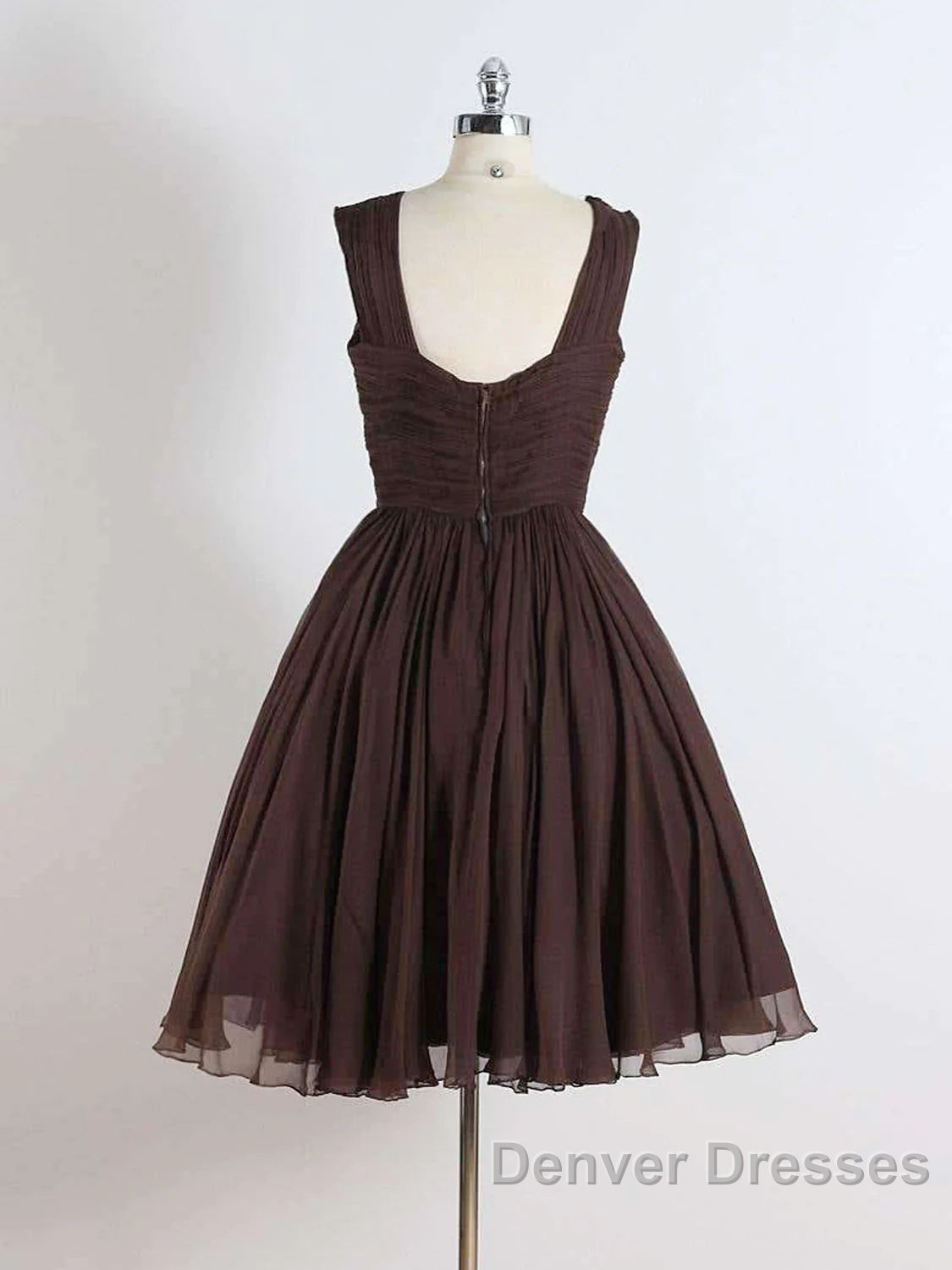 Brown A Line Short Prom Dress Homecoming Dress