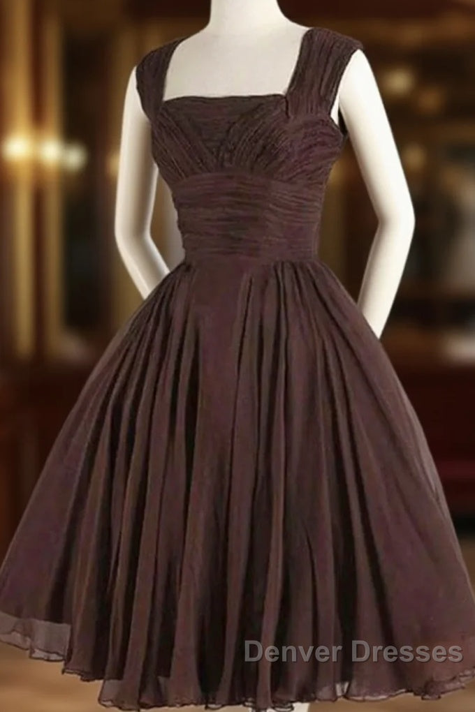 Brown A Line Short Prom Dress Homecoming Dress Main image