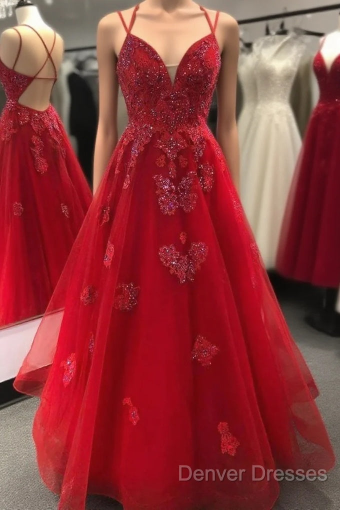 Burgundy Sweetheart Tulle Lace Long Backless Appliques Prom Dress Main image