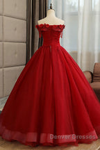 Burgundy tulle lace long prom Dress burgundy tulle formal Dress