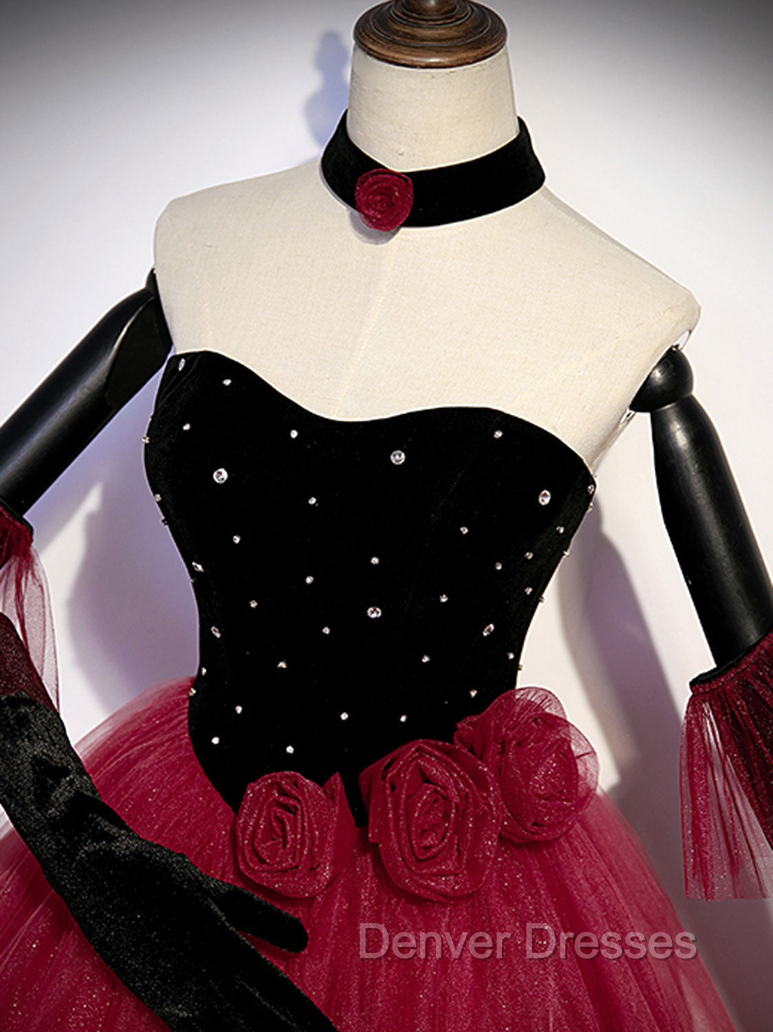 Burgundy Tulle Long Prom Dress A line Burgundy Graduation Dress