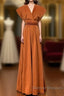 Burnt Orange Satin Multi-Way Bridesmaid Dress