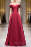 Buy Cheap Sweetheart Burgundy Satin Lace Up Long Prom Dress Under 119