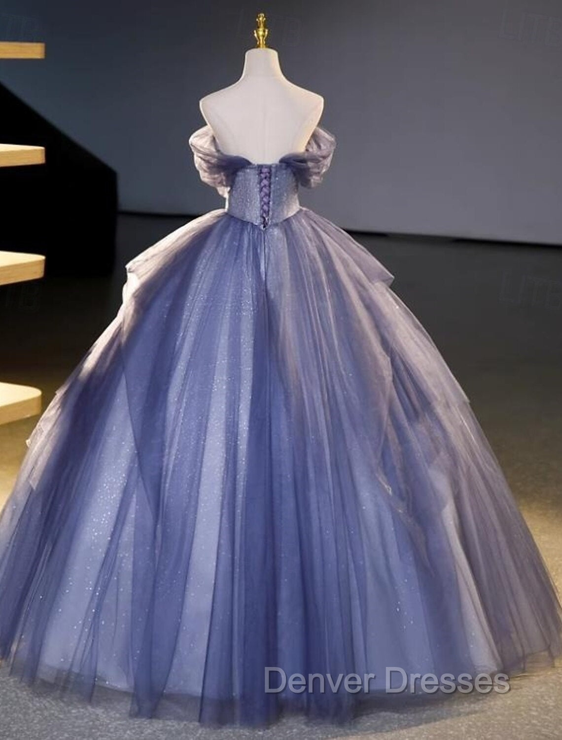 Buyishang Wedding Dress Ball Gown Off Shoulder Short Sleeve Floor Length Organza Bridal Gowns With Beading