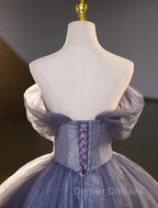 Buyishang Wedding Dress Ball Gown Off Shoulder Short Sleeve Floor Length Organza Bridal Gowns With Beading