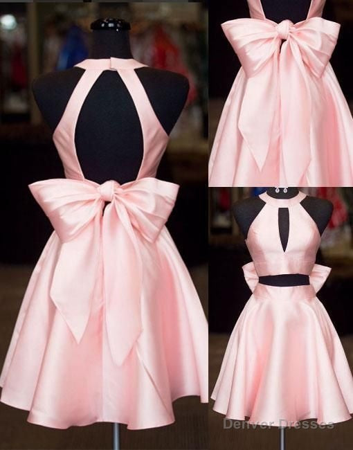 pretty pink homecoming dress short prom dresses cocktail dress homecoming dress graduation dress Main image