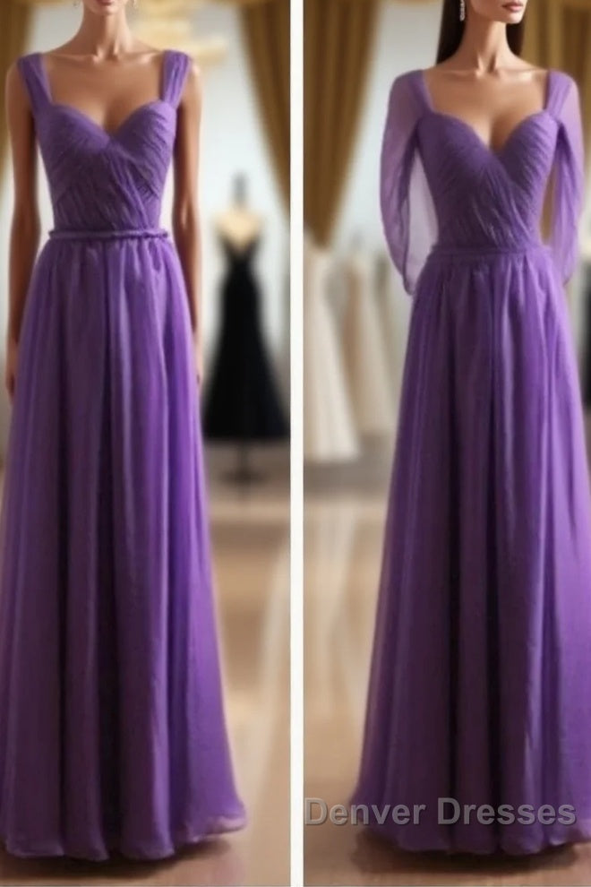 Cap Sleeves Backless Chiffon Prom Dress Bridesmaid Dress