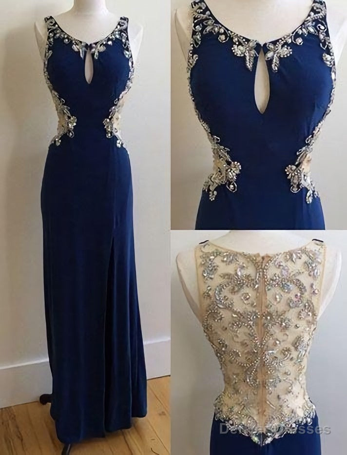 Charming Prom Dress, Chiffon Prom Dress, Beading Prom Dress, O Neck Evening Dress Main image